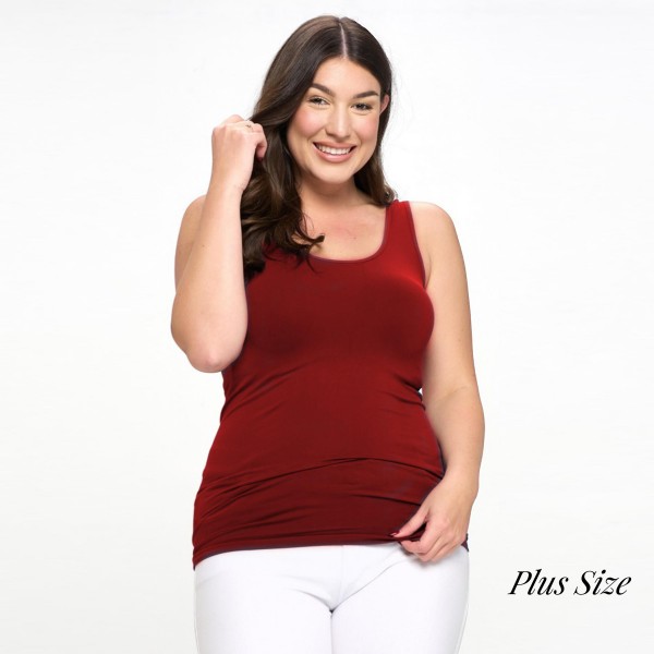 Wholesale lady s Plus V U Neckline Reversible Seamless Tank Shoulder Straps Back