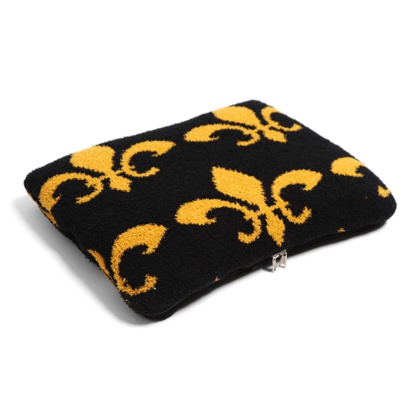 Fleur De Lis Knit ComfyLuxe  Two in One Blanket Pillow. The Softest Throw Blanket Made of the Highest Quality Material. So Soft You Have to Feel Them for Yourself. 

- Approximately 50" W x 60" L
-100% Poly Microfiber
- Extra Plush and Cozy