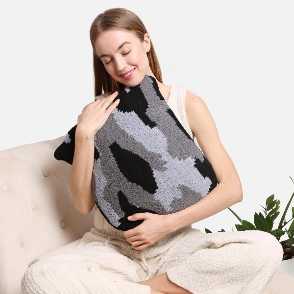 Camouflage Knit ComfyLuxe Two in One Blanket Pillow. The Softest Throw Blanket Made of the Highest Quality Material. So Soft You Have to Feel Them for Yourself.
- Approximately 50" W x 60" L
-100% Poly Microfiber
- Extra Plush and Cozy