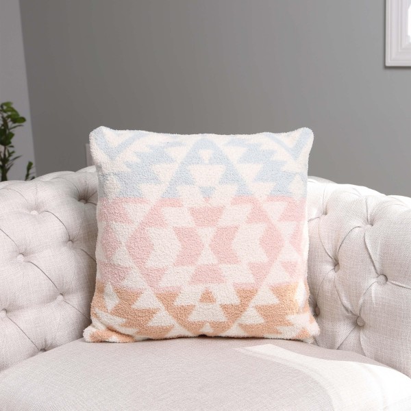 Boho Tribal Knit ComfyLuxe Pillow Cover. The Softest Pillow Cover Made of the Highest Quality Material. So Soft You Have to Feel Them for Yourself. 
- Approximately 18" W x 18" L 
-100% Poly Microfiber 
- Extra Plush and Cozy
*** Pillow Not Included