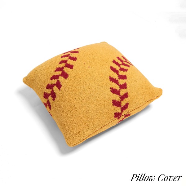 Softball Print ComfyLuxe Pillow Cover. The Softest Pillow Cover Made of the Highest Quality Material. So Soft You Have to Feel Them for Yourself. 

- Approximately 18" W x 18" L 
- 100% Poly Microfiber 
- Extra Plush and Cozy

*** Pillow Not Included