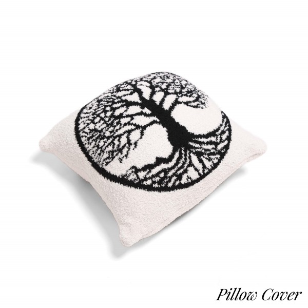 Tree ComfyLuxe Pillow Cover. The Softest Pillow Cover Made of the Highest Quality Material. So Soft You Have to Feel Them for Yourself. 

- Approximately 18" W x 18" L 
- 100% Poly Microfiber 
- Extra Plush and Cozy

*** Pillow Not Included