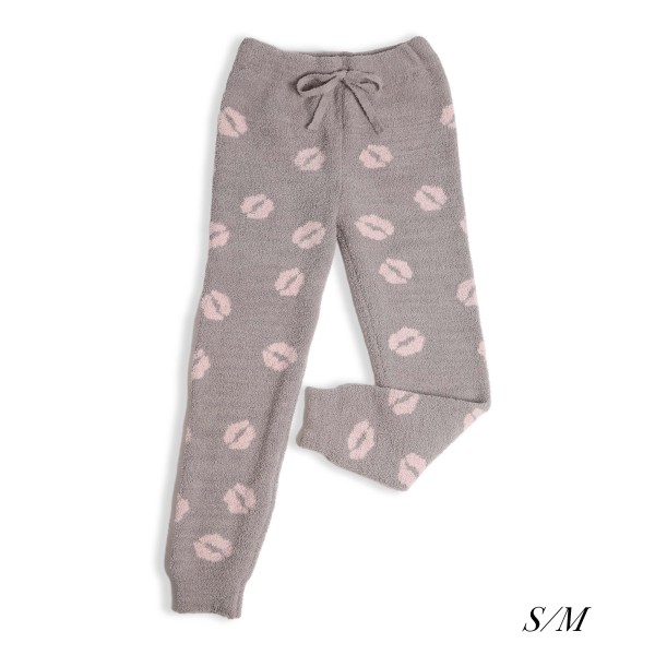 Wholesale women s Lipstick Kiss Drawstring Lounge Pants o S M o o Inseam o Polye