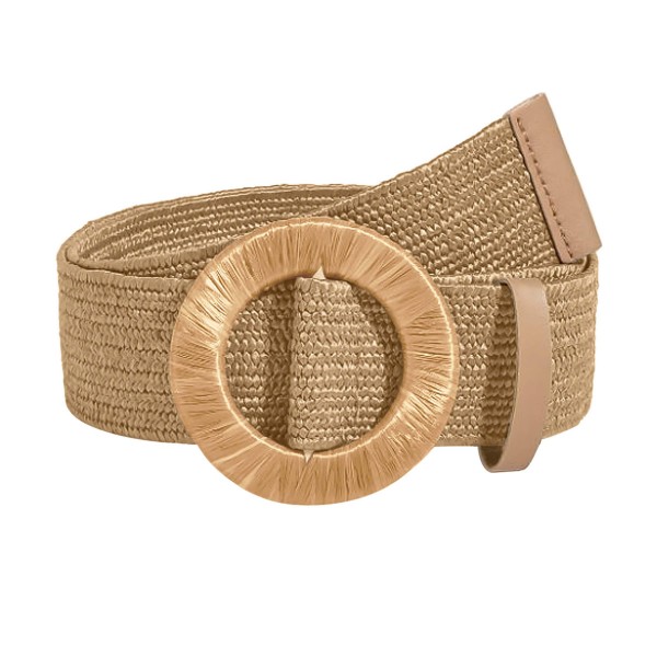 Wholesale woven Stretch Belt Matching Wrapped Belt Buckle One Fits Most Stretch