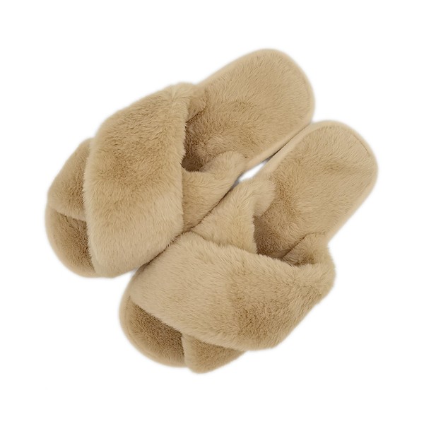 Wholesale do Everything Love Criss Cross Faux Fur Slipper Pack Set S M L Polyest