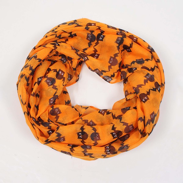 Wholesale owl Bat Halloween Printed Infinity Scarf One Polyester