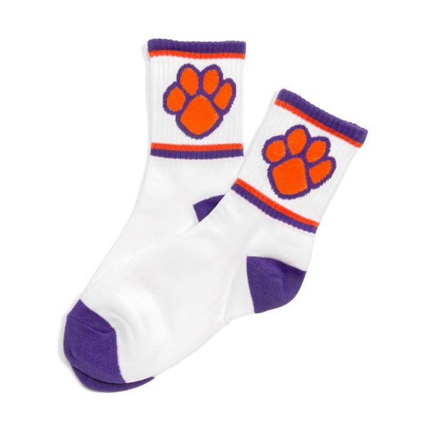 Paw Print Ribbed Tube Socks (10 Pack)

- One Size Fits Most (Sizes Adult 6-8)
- 75% Combed Cotton / 15% Spandex / 10% Polyester