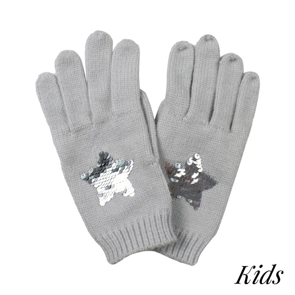 Wholesale kids Knit Gloves Sequin Stars S Fits Most Kids Years Viscose Polyester