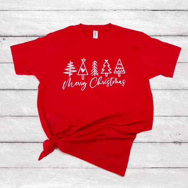 Wholesale merry Christmas Graphic Tee Pack Tultex Brand Tee Cotton