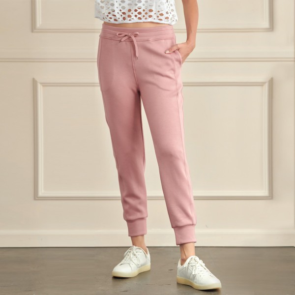 Wholesale women s Sporty Chic Scuba Joggers Pack Drawstring Two pockets Waisted