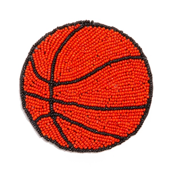 Seed Bead Basketball Coaster

- Approximately 4" Diameter