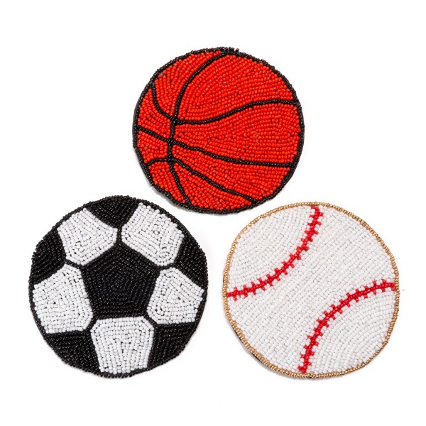 Seed Bead Soccer Ball Coaster

- Approximately 4" Diameter