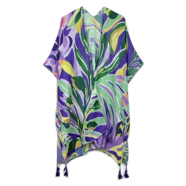 Wholesale do Everything Love Floral Print Kimono One Fits Most Polyester