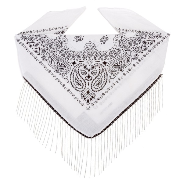 Wholesale ball Chain Tassel Fringe Bandana Scarf L W Cotton
