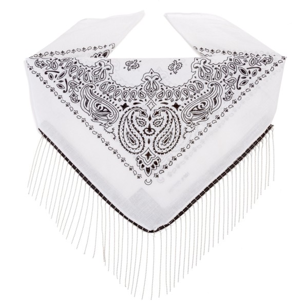 Wholesale ball Chain Tassel Fringe Bandana Scarf L W Cotton