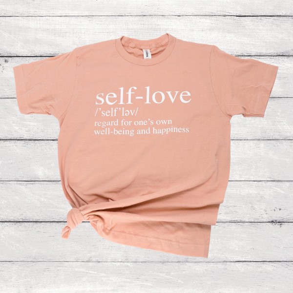 Wholesale self Love Graphic Tee Tultex Brand Tee Cotton Full text self love reg