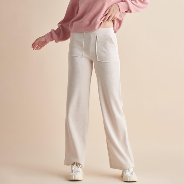 Wide-Leg Corduroy Pants (6-Pack)

- Relaxed-Fit 
- Ribbed
- Elasticized High Waist 
- Lightweight & Breathable 
- Pull Up Style 
- 98% Polyester 2% Spandex 