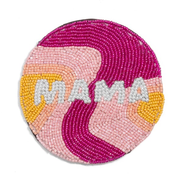 Seed Bead Mama Coaster

- Approximately 4" D