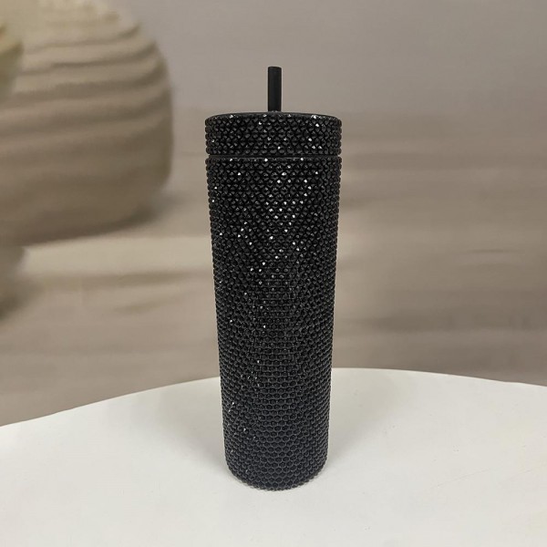 Wholesale rhinestone oz Tumbler Rhinestone Lid Matching Straw Double Wall Vacuum