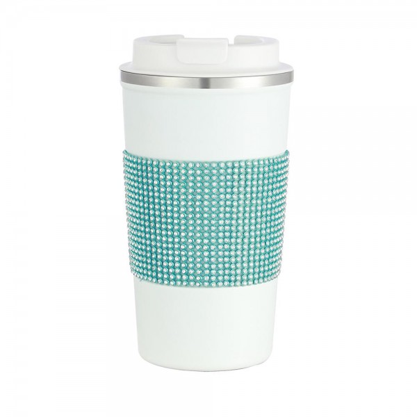 Wholesale rhinestone Wrapped oz Stainless Coffee Tumbler Double Wall Vacuum Seal
