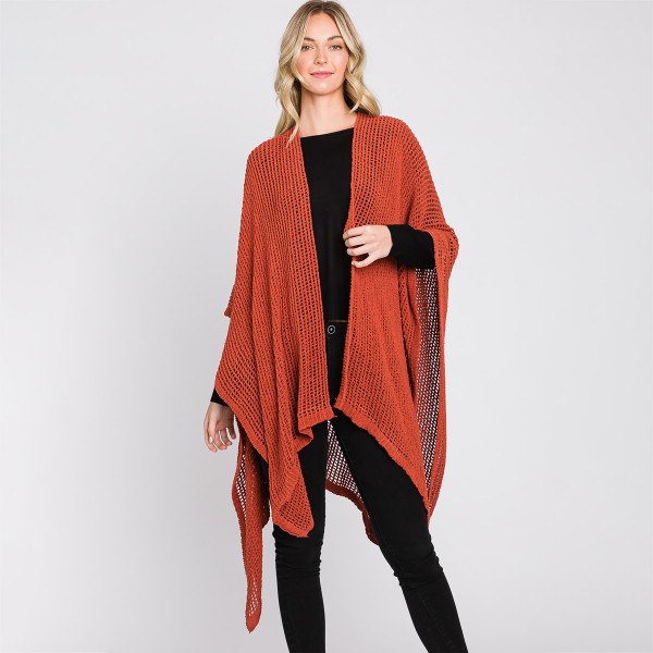 Microfiber Knit  Kimono 

- One Size Fits Most (0-14) 
- 100% Polyester
