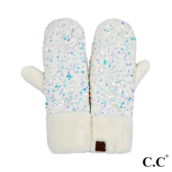 Wholesale c C MTE Sequin Mittens One Fits Most Lined Mitten Polyester