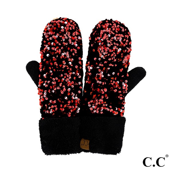 C.C MTE0012
Sequin Mittens 

- One Size Fits Most
- Lined Mitten
- 100% Polyester 