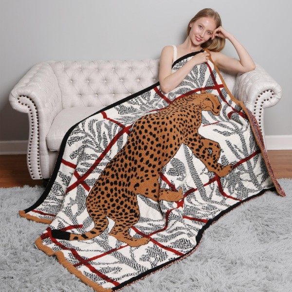 Super Soft Jacquard Comfy Luxe Animal Print Knit Blanket. 
The Softest Throw Blanket Made of the Highest Quality Material. So Soft You Have to Feel Them For Yourself! 
- Extra Plush and Cozy
- Approximately 50” W X 60” L
- 100% Polyester