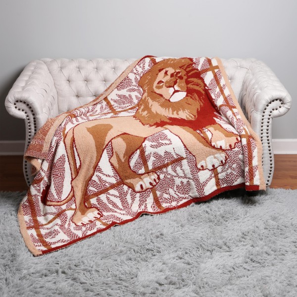 Wholesale super Soft Jacquard Comfy Luxe Animal Print Knit Blanket Softest Throw