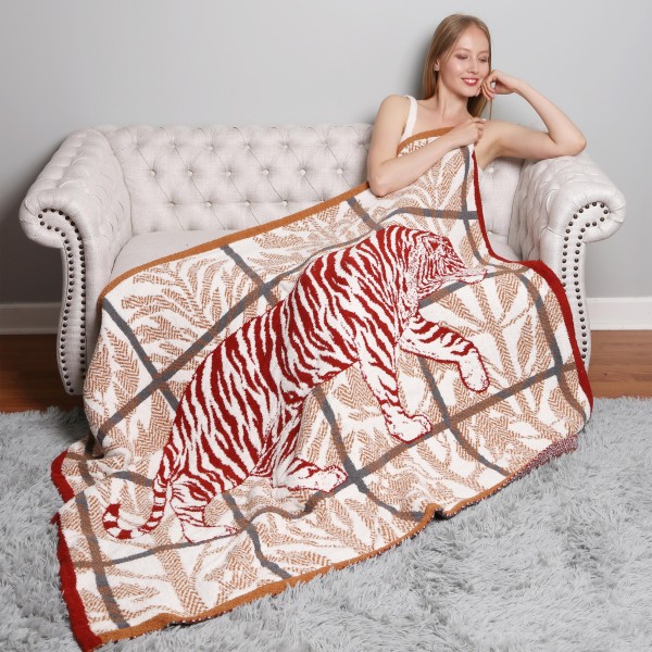 Super Soft Jacquard Comfy Luxe Animal Print Knit Blanket. 
The Softest Throw Blanket Made of the Highest Quality Material. So Soft You Have to Feel Them For Yourself! 
- Extra Plush and Cozy
- Approximately 50” W X 60” L
- 100% Polyester