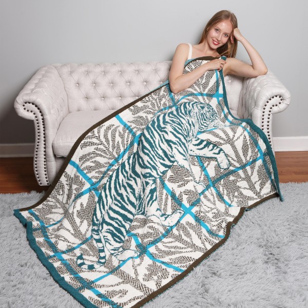 Super Soft Jacquard Comfy Luxe Animal Print Knit Blanket. 
The Softest Throw Blanket Made of the Highest Quality Material. So Soft You Have to Feel Them For Yourself! 
- Extra Plush and Cozy
- Approximately 50” W X 60” L
- 100% Polyester