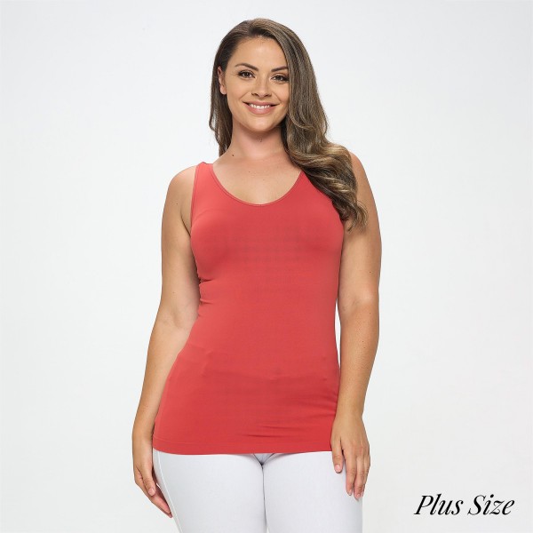 Wholesale lady s Plus V U Neckline Reversible Seamless Tank Shoulder Straps Back