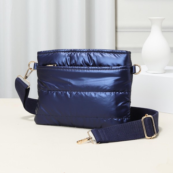 Wholesale square Puffer Cross Body Bag Full Zipper Closure Lined Body Pockets Fr