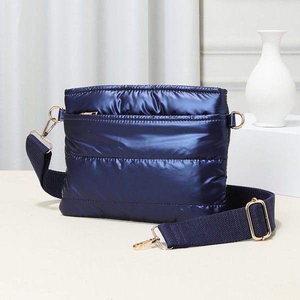 Square Puffer Cross Body Bag 

- Full Zipper Closure
- Lined Body Pockets
- Front Zipper Pocket
- One Internal Zipper Pocket
- Removable/ Adjustable Strap
- Drop Approximately 13-26" L
- Body 9" W X 7" T X 1.5" D