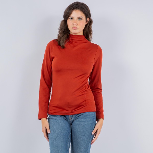 Fleece Lined Mock Neck Long Sleeve Top

- One Size Fits Most 0-14
- 92% Polyester / 8% Spandex