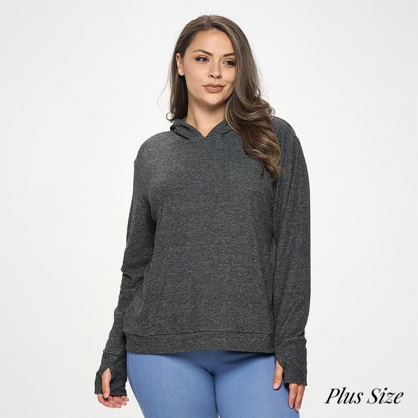Wholesale women s Ultra Soft Hoodie Thumb Hole Pack Kangaroo Pocket Thumb Hole S
