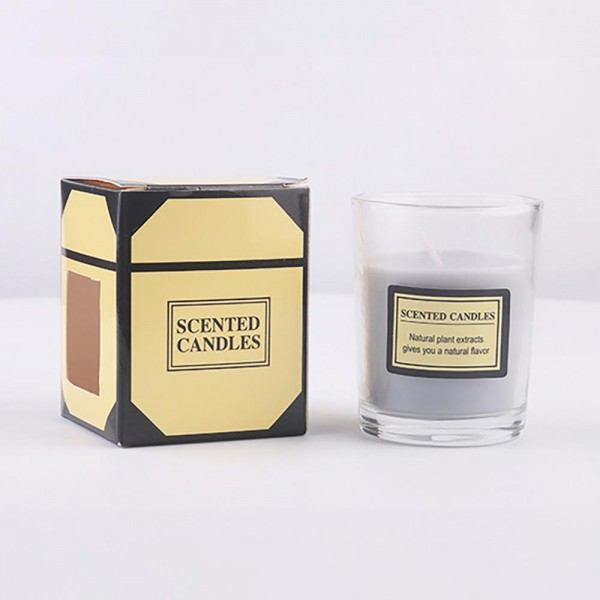 Scented Glass Tea Candle 

Scents : 
Yellow - Persimmon Bergomot
Orange - Orange Bergamot 
Blue -  Blueberry 
Pink - Rose 
White - Gardenia 
Red - Strawberry Mint
Grey -  SunFlower / Sea Salt
Mint - Clover
Green - White Tea Pear
Purple - Lavender 
- Approximately 2.5" T X 2" Diameter 
- Individually Boxed 

