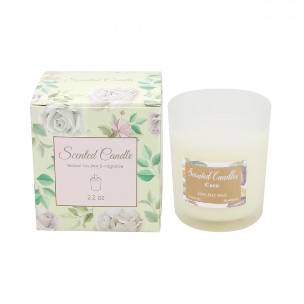 Wholesale scented Natural Soy Candle Scents Pink Rose Green Vanilla Lilac Lavend