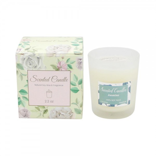 Wholesale scented Natural Soy Candle Scents Pink Rose Green Vanilla Lilac Lavend