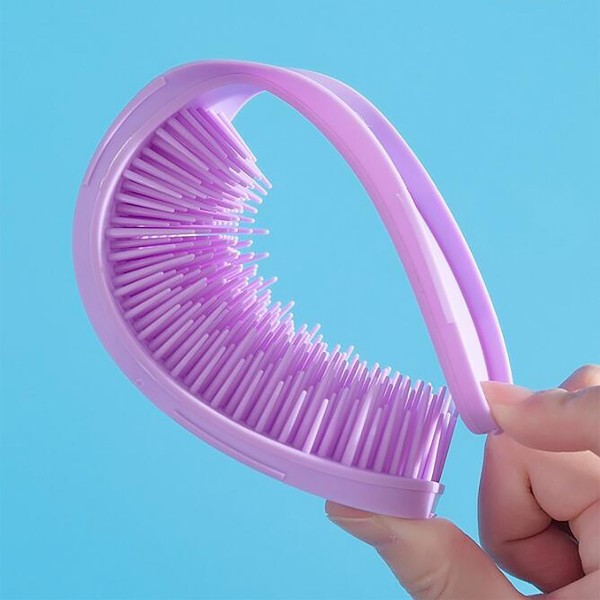 Detangling Anti-Slip Hair Brush - Soft Bristles With Flex - Wet or Dry Use - Approximately 9"L X 2.5"W view 5