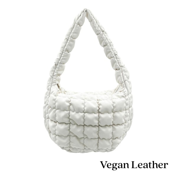 Do Everything In Love Quilted Vegan Leather Puffer Shoulder Tote Bag

- Full Zip Closure
- One Inner Zip Pocket
- Approximate 9"L x 8"H x 4.25"D