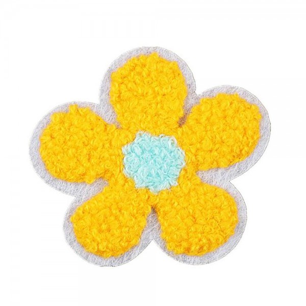 Wholesale chenille Flower Patch L Iron Sew Application