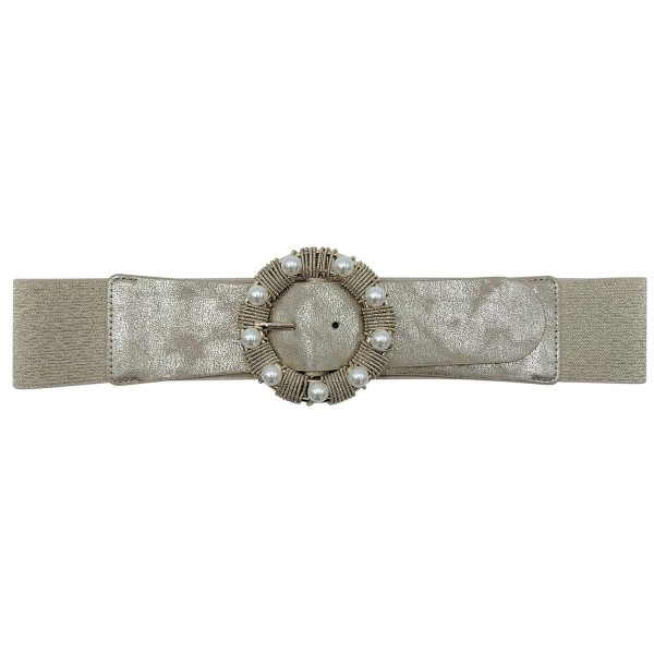 Do Everything In Love Elastic Braided Belt With Metal Rope Wrapped Pearl Buckle 

- Approximately 35.4" L X 2.4" W
- 70% Elastic 30% PU
