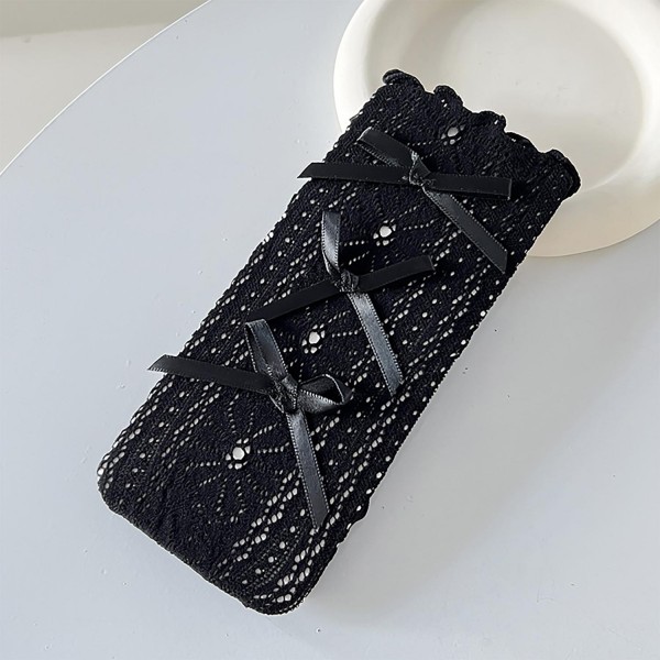 Wholesale lace Ruffle Top Socks Bow Details One Fits Most Adult