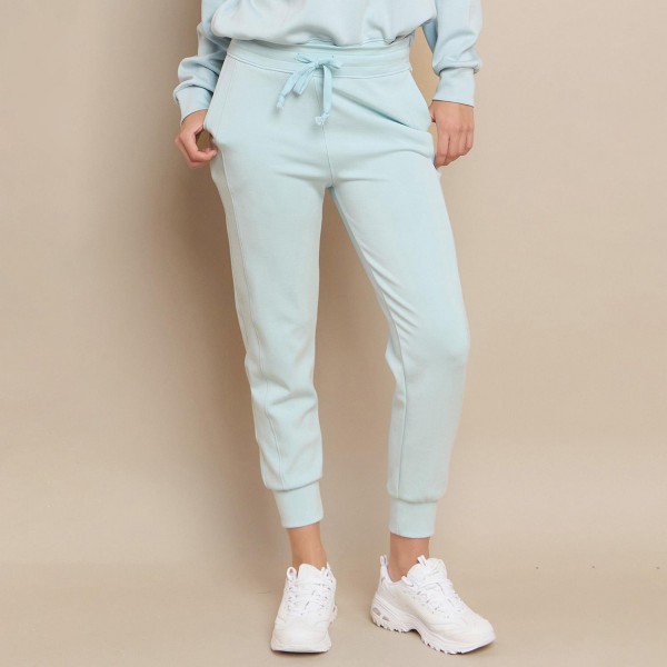 Wholesale cropped Capri Scuba Jogger Adjustable Drawstring Front Pockets Lower B