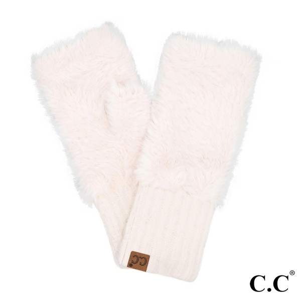 Wholesale c C FGE Faux Fur Fingerless Gloves One Fits Most Body Nylon Cuff Acryl
