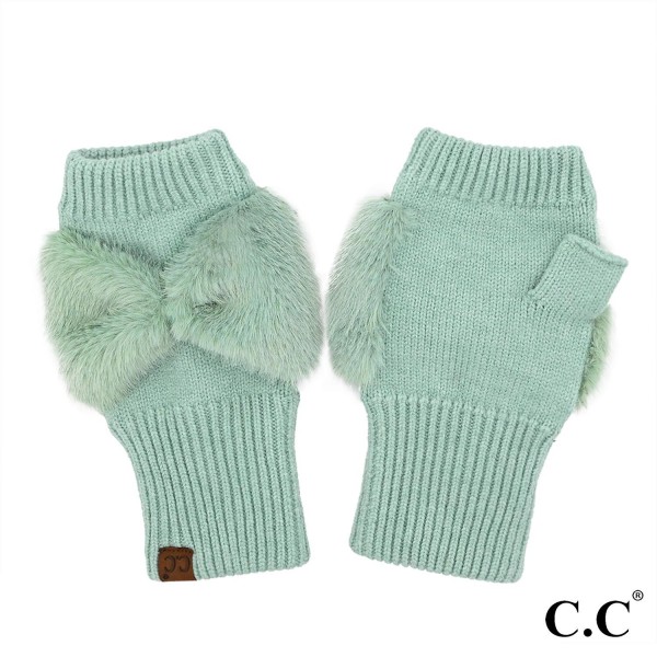 C.C FGE0155
Faux Fur Bow Fingerless Gloves

- One Size Fits Most
- 47% Nylon / 31% Polyester / 22% Nylon