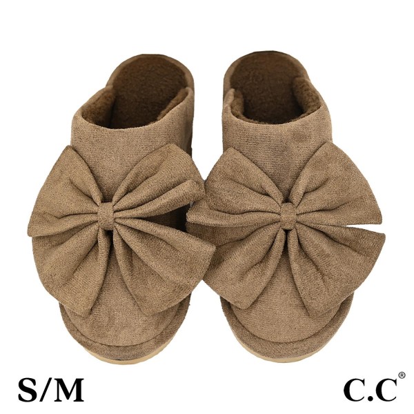 Wholesale c C SPE Faux Suede Bow Slippers US Women s S M M L Shell Polyester Fau