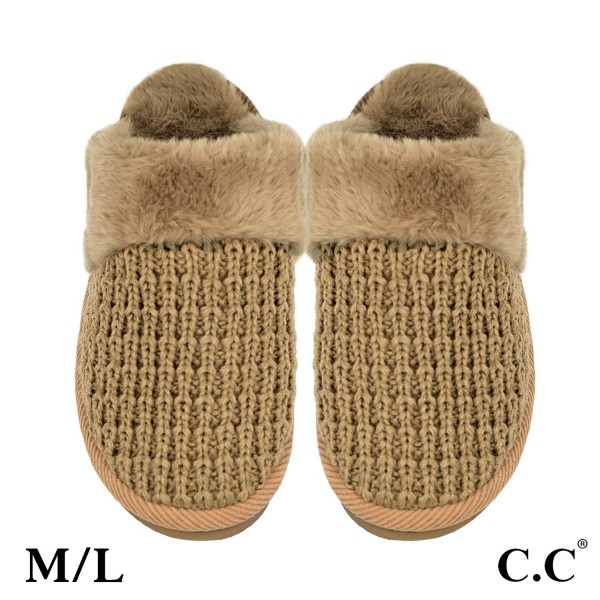 Wholesale c C SPE Waffle Knitted Slippers US Women s S M M L Shell Acrylic Faux
