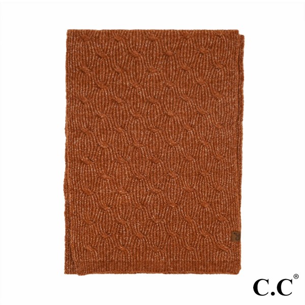 Wholesale c C SFE Chain Link Knitted Scarf Polyester Acrylic Wool Spandex L W On